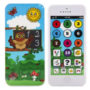 TEDDIES Naučný mobilní telefon moudré sovy s krytem 12m+