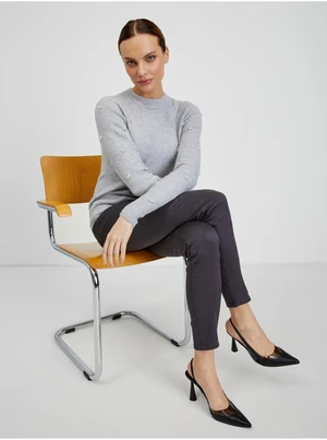 Orsay Grey Ladies Sweater with Decorative Details - Women