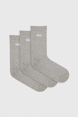 Ponožky Helly Hansen 3-pak šedá farba, 67482
