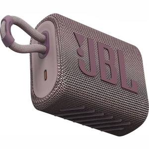 Prenosný reproduktor JBL GO3 ružový prenosný reproduktor • výkon 4,2 W RMS • frekvenčná odozva 110 Hz až 20 kHz • Bluetooth 5.1 • USB-C • odstup signá