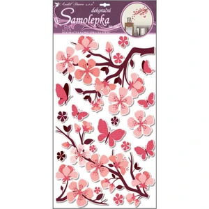 Anděl Samolepky na zeď s glitrem 50 x 32 cm Rozkvetlá větev