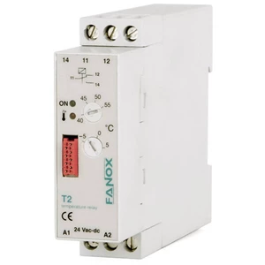 Fanox kontrolné relé 24 V/DC, 24 V/AC 1 prepínací 1 ks T2-24 VAC/DC teplota