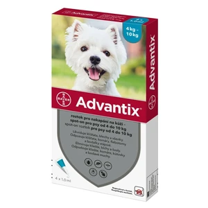 ADVANTIX Spot-on pro psy 4-10 kg 1 ml 4 pipety