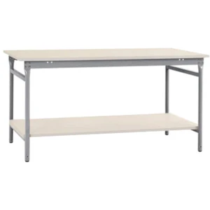 Manuflex BB5221.9006 Kompletný príručný stolík BASIS stacionárne s melamínovou doskou + medzipolica, š xhxv: 1500 x 800