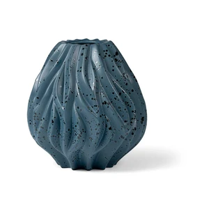 Modrá porcelánová váza Morsø Flame, výška 23 cm