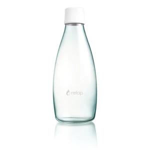 Biela sklenená fľaša ReTap s doživotnou zárukou, 800 ml