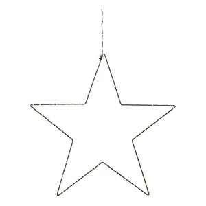 Čierna vianočná závesná svetelná dekorácia Markslöjd Alpha Star, výška 30 cm