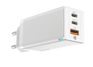 Baseus GaN Quick cestovná nabíjačka 65W, biely