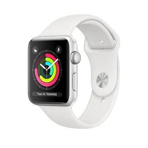 Apple Watch Series 3 GPS, 38mm Silver Aluminium Case with White Sport Band