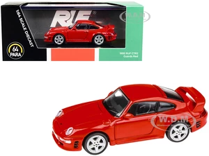 1995 RUF CTR2 Guards Red 1/64 Diecast Model Car by Paragon Models