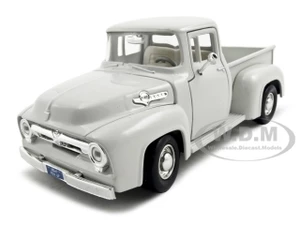 1956 Ford F-100 Pickup Truck White 1/24 Diecast Model Car by Motormax