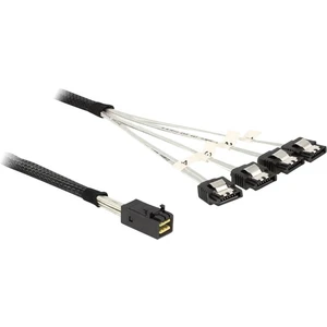 Delock pevný disk prepojovací kábel [1x Mini SAS zásuvka (SFF-8643) - 4x SATA zástrčka 7-pólová] 0.50 m čierna