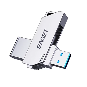Eaget F20 USB3.0 Flash Drive Zinc Alloy 360° Rotation Pendrive Flash Memory Disk 32G 64G 128G 256G Thumb Drive