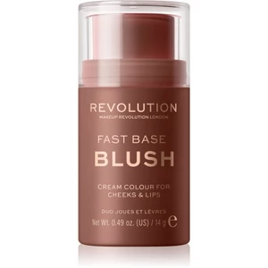 Makeup Revolution Fast Base tónovací balzám na rty a tváře odstín Mauve 14 g