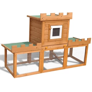 [EU Direct] vidaXL 170173 Outdoor Large Rabbit Hutch House Pet Cage Single House Pet Supplies Dog House Pet Home Cat Bed