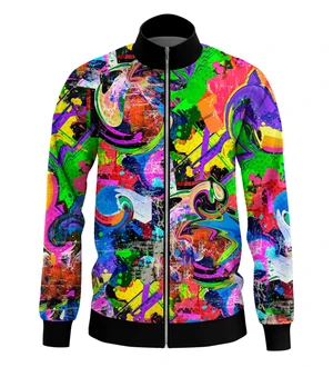 Mr. GUGU & Miss GO Man's Colorful Lion Track Jacket S-W-526 2202