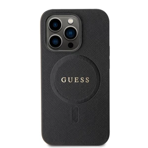 Ochranný kryt Guess Saffiano MagSafe pro Apple iPhone iPhone 15 Pro, černá