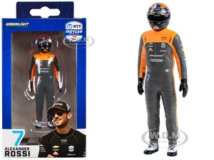 "NTT IndyCar Series" 7 Alexander Rossi Driver Figure "McLaren - Arrow McLaren" for 1/18 Scale Models by Greenlight