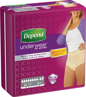 Depend Inkontineční kalhotky Maximum XL pro ženy 9 ks