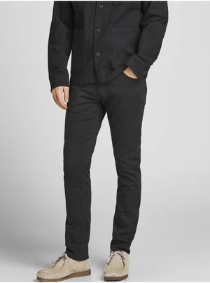 Černé pánské slim fit džíny Jack & Jones Glenn - Pánské