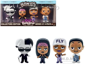 "Homies Big Headz" Series 3 Collectors Edition 4-Pack of Figures by Homies