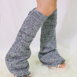 Gothic Women's Punk Leg Warmers Lolita Long Socks Knitted Leggings Japanese Sweets Winter Socks Kawaii Hip-hop Rock Warmers