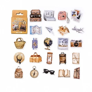 45 PCS Vintage Antiques Stuff Decorative Stickers For Scrapbooking Album Planner DIY Craft Journaling