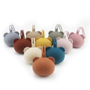 Safe Food Grade Baby Pacifier Holder Bag BPA Free Silicone Infant Portable Soother Container Box Nipple Storage Box Cases 2023