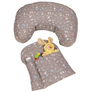 Leachco Rockin' Pockets Delicate Branch Taupe │ Contoured Nursing Pillow│ Sham-Style, Removable Cover