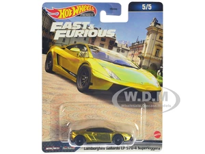 Lamborghini Gallardo LP 570-4 Superleggera Gold Metallic "Fast X" (2023) Movie "Fast &amp; Furious" Series Diecast Model Car by Hot Wheels