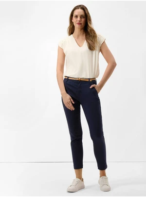 Dark Blue Chino Pants with ORSAY Belt - Women