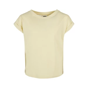 Girls' Organic Extended Shoulder T-Shirt - Soft Yellow