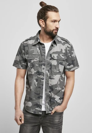Vintage Short Sleeve Grey Camo Shirt