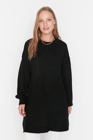 Trendyol Black Crewneck Balloon Sleeve Knitwear Sweater