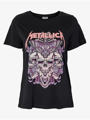 Černé tričko Noisy May Nate Metallica - Dámské