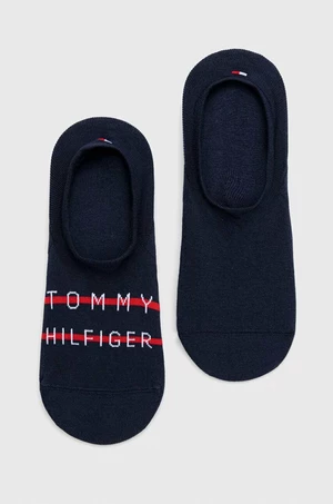 Ponožky Tommy Hilfiger 2-pak pánske, tmavomodrá farba, 701222189