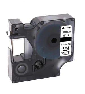 Kompatibilní páska s Dymo 18055, S0718300, 12mm x 1, 5m černý tisk / bílý podklad