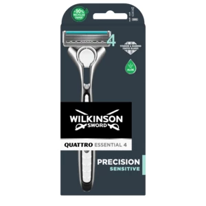Wilkinson Quattro Essential Precision Sensitive 1-up holicí strojek + 1 náhradní hlavice