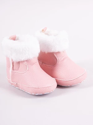 Detské zimné topánky Yoclub Yoclub_Velcro_Strappy_Girls'_Boots_OBO-0185G-0500_Pink