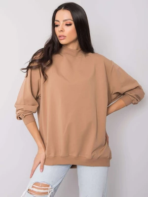 Basic cotton camel sweatshirt