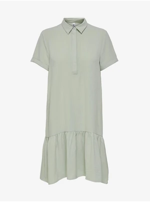 Light gray shirt dress with frills JDY Lion - Women