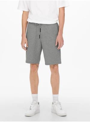 Light Grey Sweatpant Lined Shorts ONLY & SONS Ceres - Men