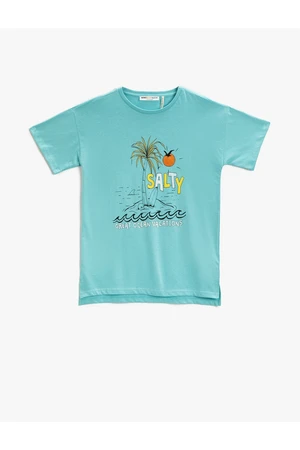 Koton Printed T-Shirt Short Sleeve Cotton