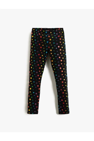 Koton Printed Leggings with Elastic Waist, Cotton