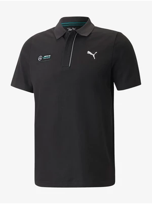 Black Mens Polo T-Shirt Puma MAPF1 - Men