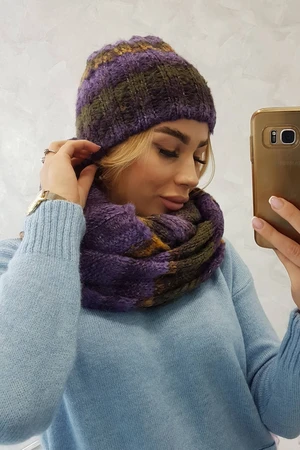 Ladies Set Zuzanna K257 purple+mustard