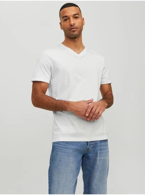 Bílé pánské basic tričko Jack & Jones - Pánské