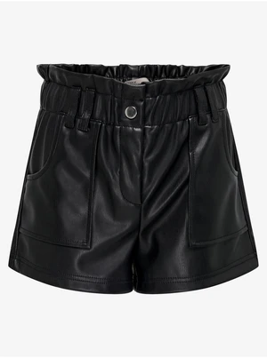 Black faux leather shorts ONLY Stephanie - girls