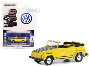 1974 Volkswagen Safari (Type 181) Convertible Yellow with Black Hood "Club Vee V-Dub" Series 16 1/64 Diecast Model Car by Greenlight