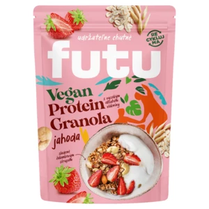 FUTU Proteínová granola s jahodami a orechmi vegán 350 g